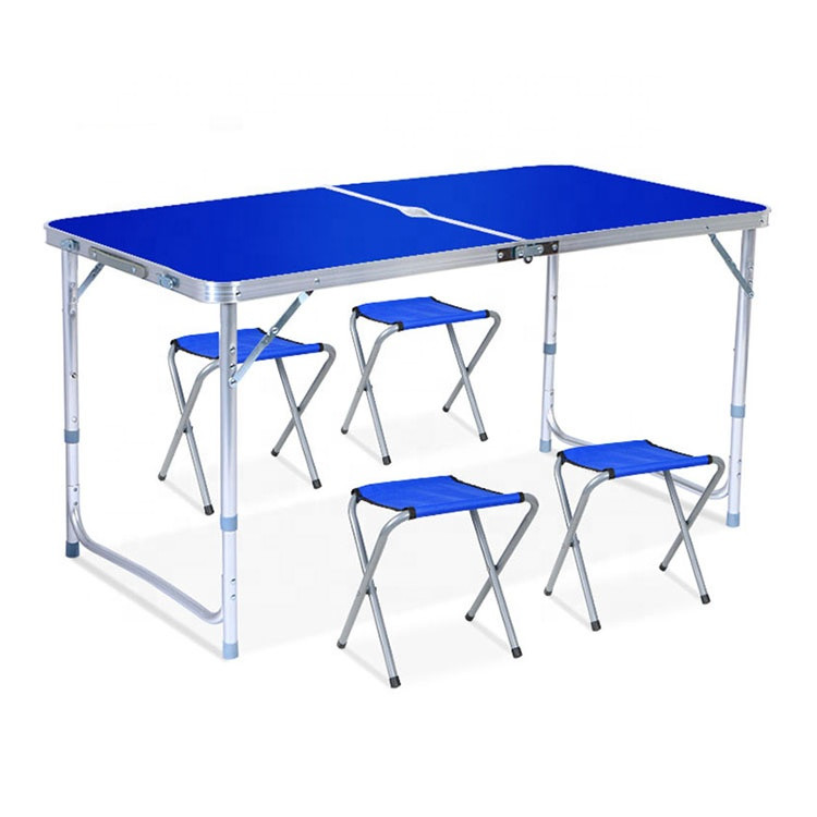 

Стол для пикника раскладной Folding Table с стульями Синий