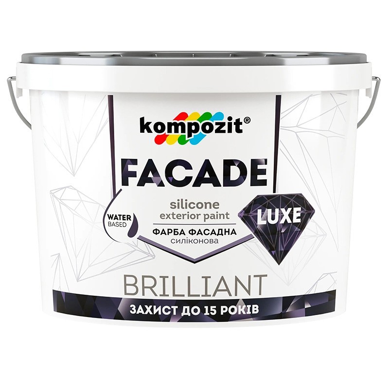 

Краска фасадная Kompozit FACADE LUXE 4,2кг Матовая