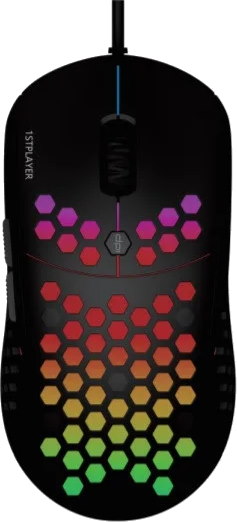 

Мышь 1stPlayer M6 RGB Black/Silver USB