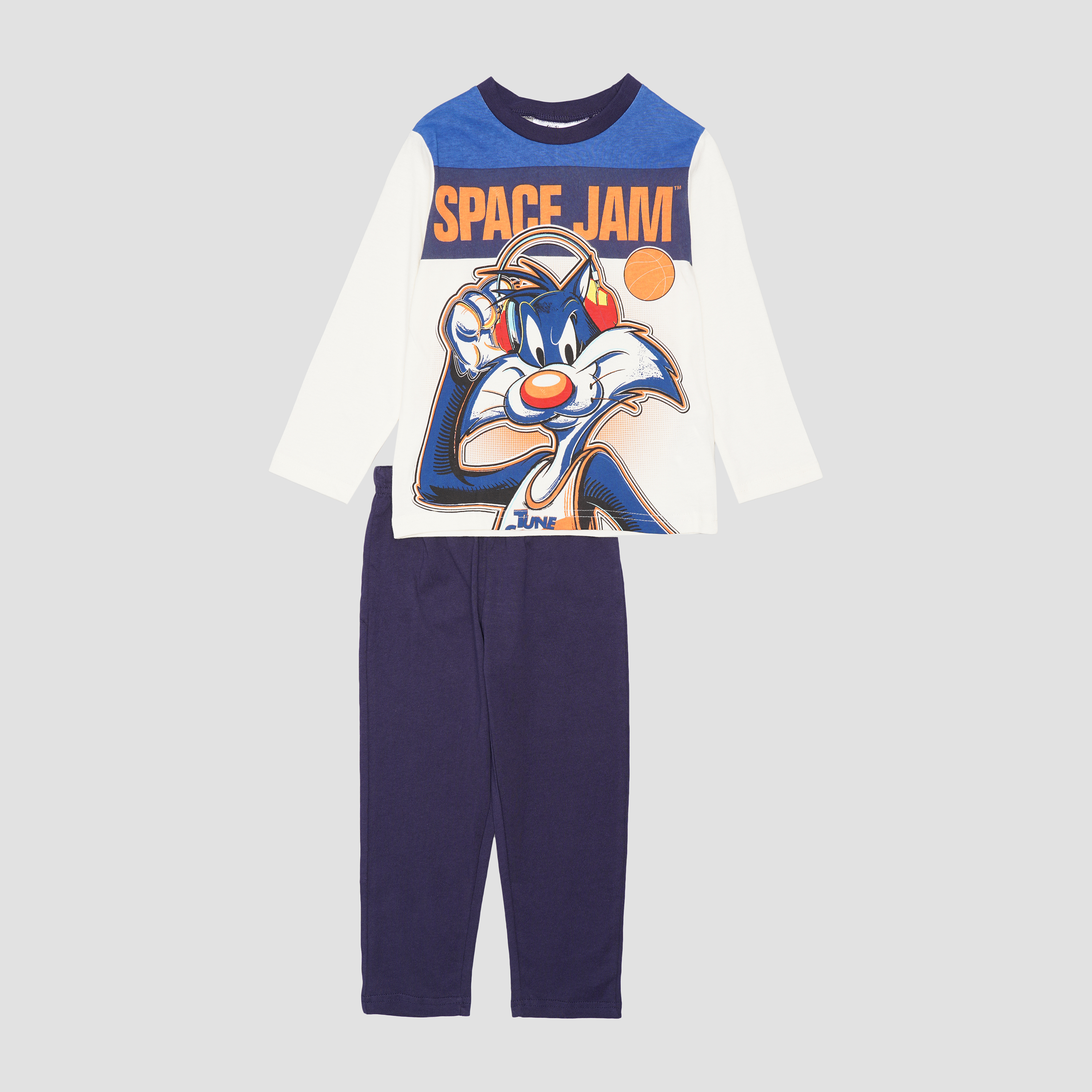 

Пижама (футболка с длинным рукавом + штаны) Disney Space Jame HU2064 122-128 см Белая (3609085114052)