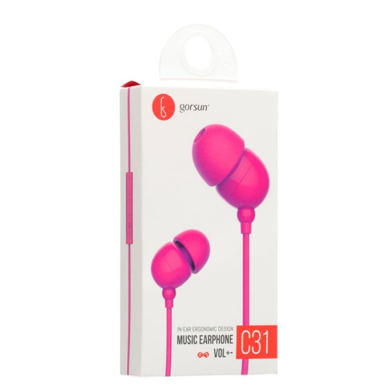 

Стильные Качественные Наушники Gorsun C31 розовые, микрофон, громкость +- (коробка)