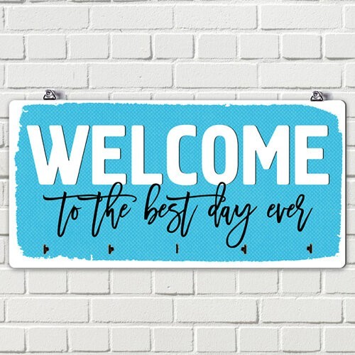 

Ключница настенная Welcome Arivans 36х18 см голубой 20F028