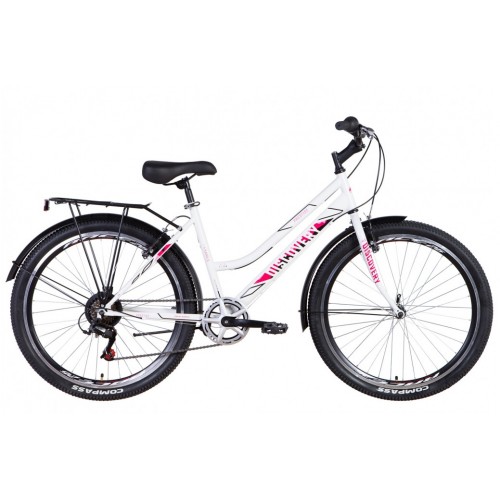 

Велосипед DISCOVERY PRESTIGE WOMAN 26" 17" 2021 Бело-фиолетовый с черным