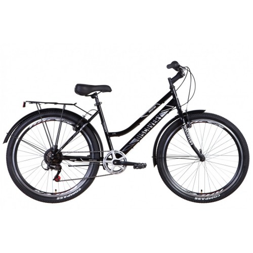 

Велосипед DISCOVERY PRESTIGE WOMAN 26" 17" 2021 Черно-белый с серым