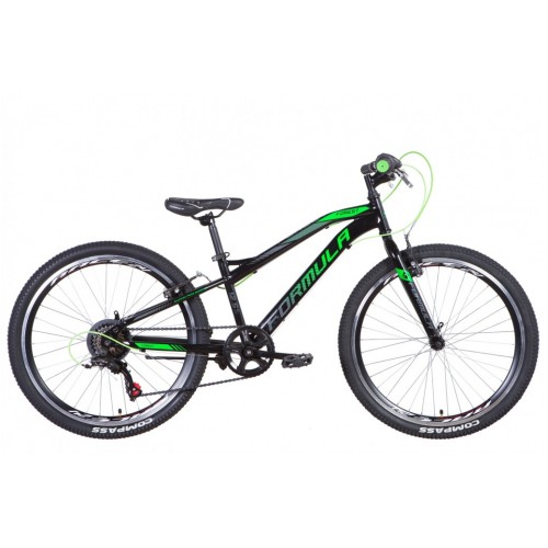 

Велосипед FORMULA FOREST 24" 12.5" 2021 Черно-зеленый с серым