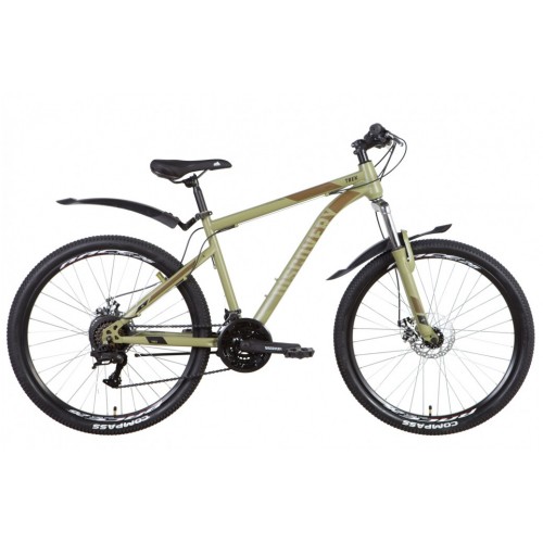 

Велосипед ST DISCOVERY TREK AM DD С КРЫЛОМ PL 26" 15" 2022 Хаки (м)