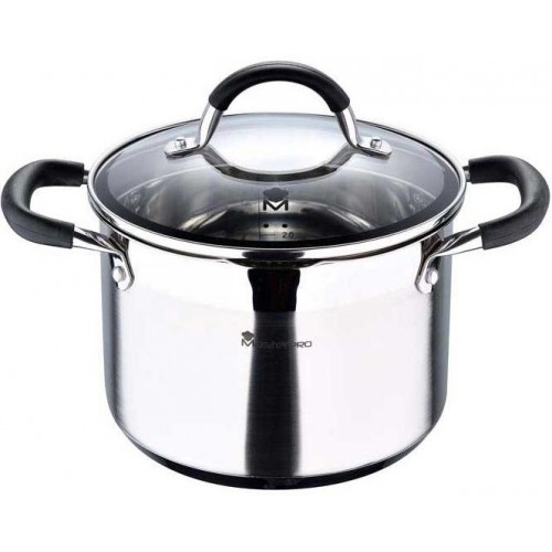 

Кастрюля Bergner Master Pro Foodies 4л, Ø20х14см индукционная с мерной шкалой
