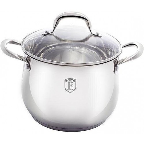 

Кастрюля Berlinger Haus Silver Belly 13л из нержавеющей стали со стеклянной крышкой