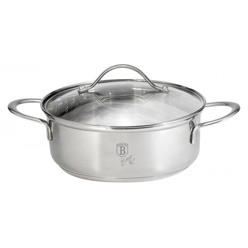 

Кастрюля Berlinger Haus Silver Jewellery 2.8л Ø22х8см из нержавеющей стали со стеклянной крышкой