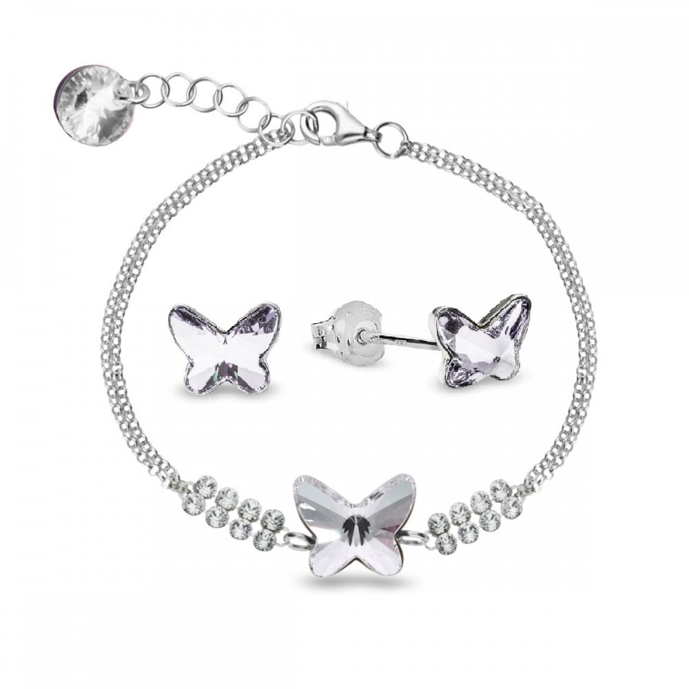 

Серебряный комплект Spark со Swarovski Butterfly BK2854MESH925CC