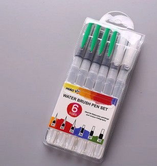

Кисти с резервуаром для воды Watercolor Brust Pens набор 6шт