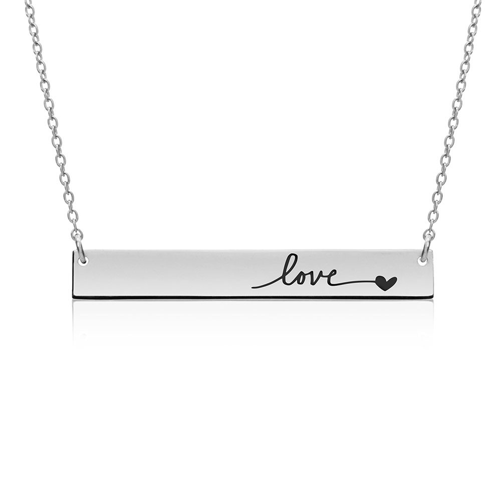 

Подвеска пластина love серебро 38-45 см