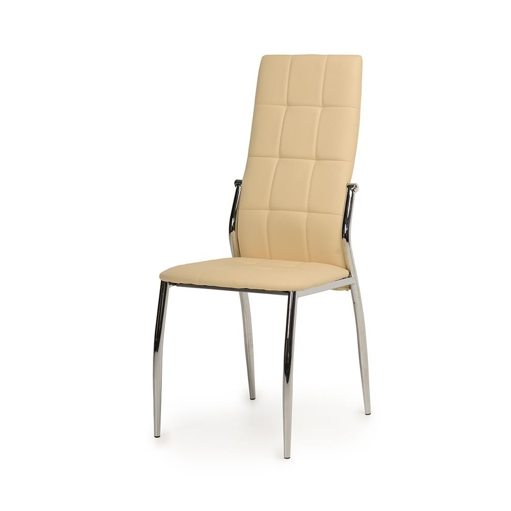 

Стул Vetro N-20-8 (Н-20-8) молочный экокожа/хром 445х530х100