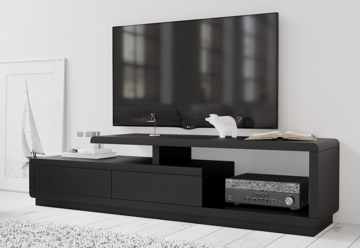 

Черная тумба под телевизор 030М VIZZER