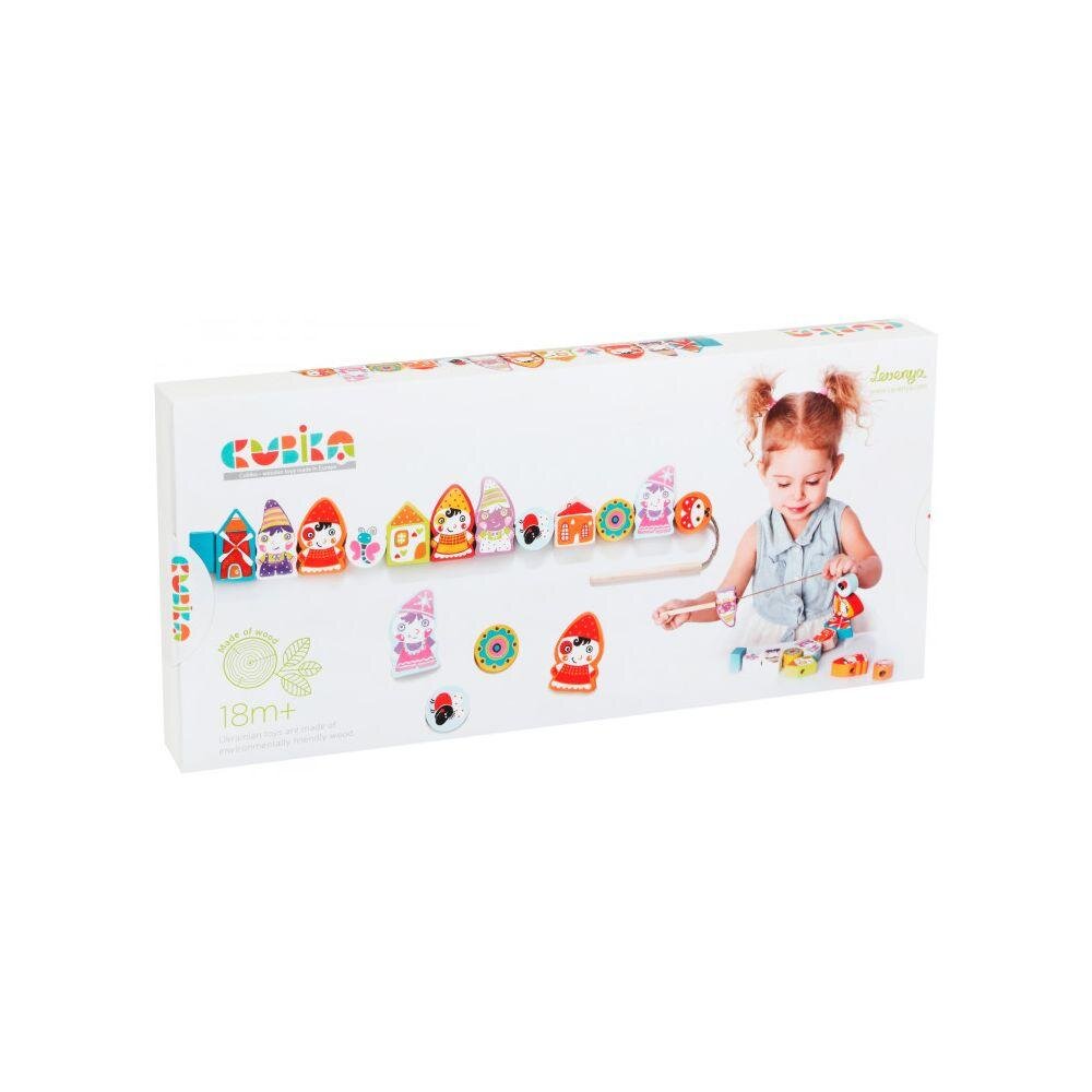 

Деревянная игрушка Cubika Поселок гномов на шнуровке 12 деталей (0000168)