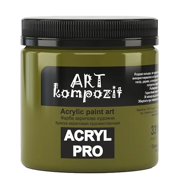 

Краска акриловая Art Kompozit 430мл - оливковый