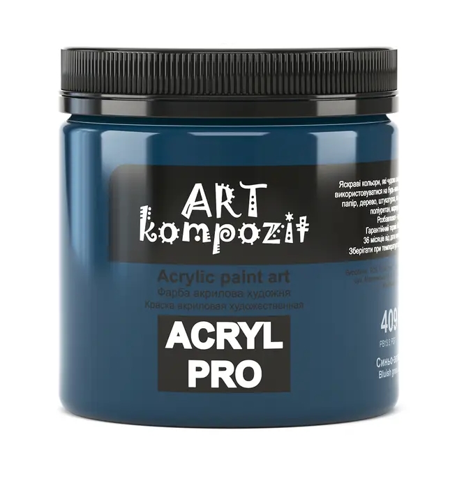 

Краска акриловая Art Kompozit цвет сине-зеленый 430 мл