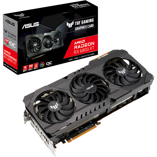 

Відеокарта ASUS Radeon RX 6800 XT 16GB GDDR6 TUF OC Gaming (TUF-RX6800XT-O16G-GAM)
