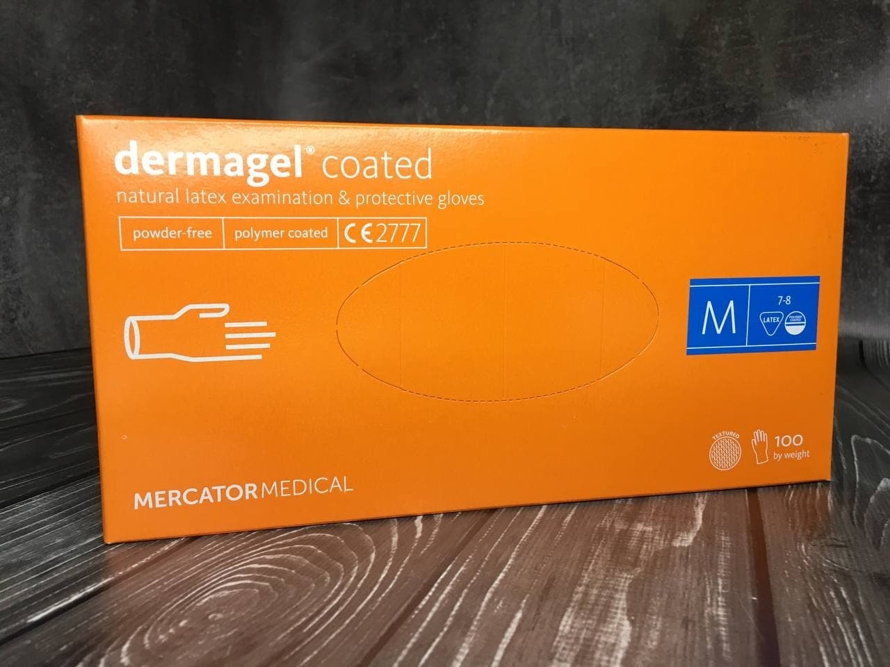 

Перчатки латексные Dermagel Coated M нестерильные неопудренные 10 уп по 100 шт белые