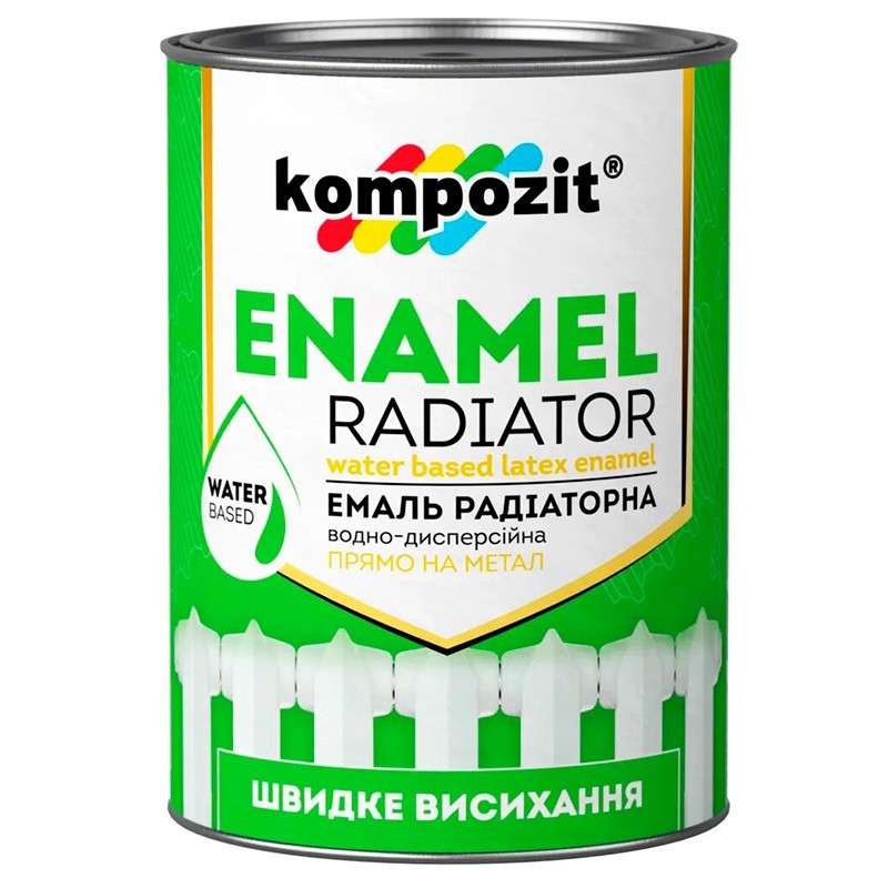 

Эмаль акриловая Kompozit РАДИАТОРНАЯ 10 литров Красно-коричневая матовая