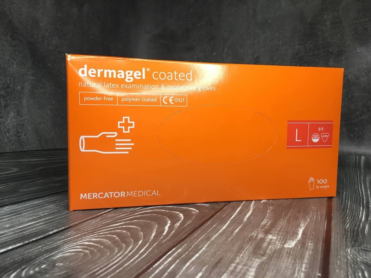 

Перчатки латексные Dermagel Coated L нестерильные неопудренные 10 уп по 100 шт белые
