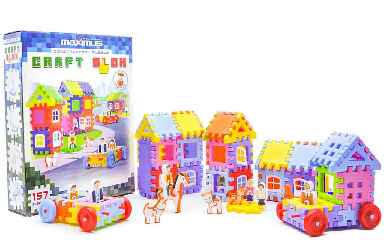 

Конструктор детский "Craft Blok" (9177) 157 элементов с наклейками ТМ MAXIMUS