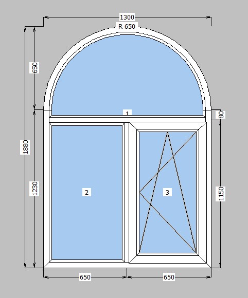 

Арка металлопластиковая Rehau Euro 60 mm 1-створчатое поворотно-откидное, фурнитура Siegenia, 1300х1880 мм, белая