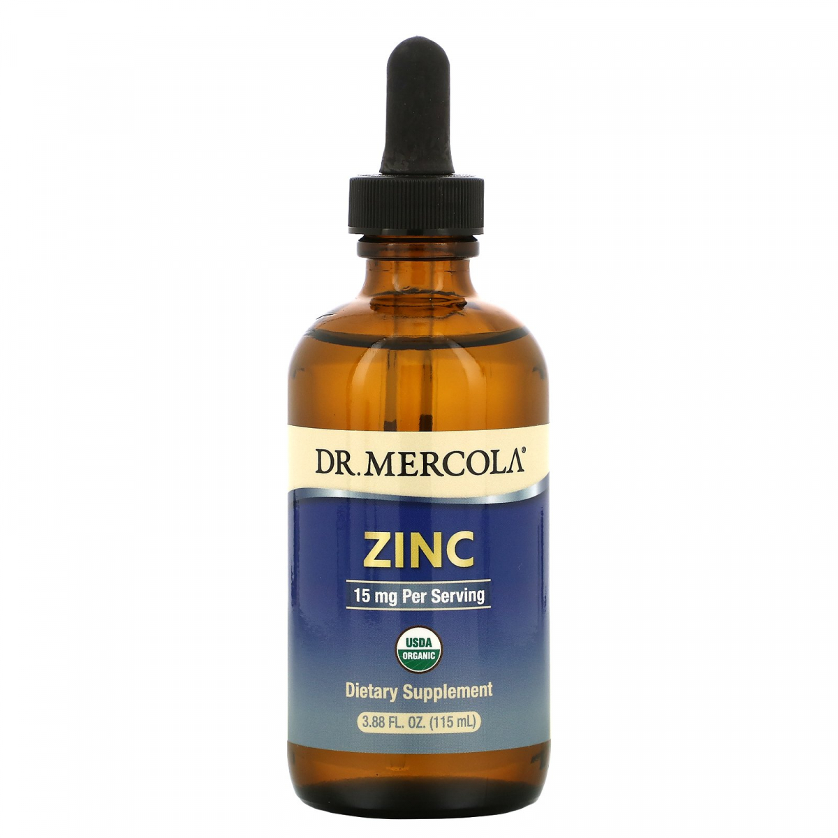 

Цинк в жидкой форме Dr. Mercola (Zinc) 15 мг 115 мл