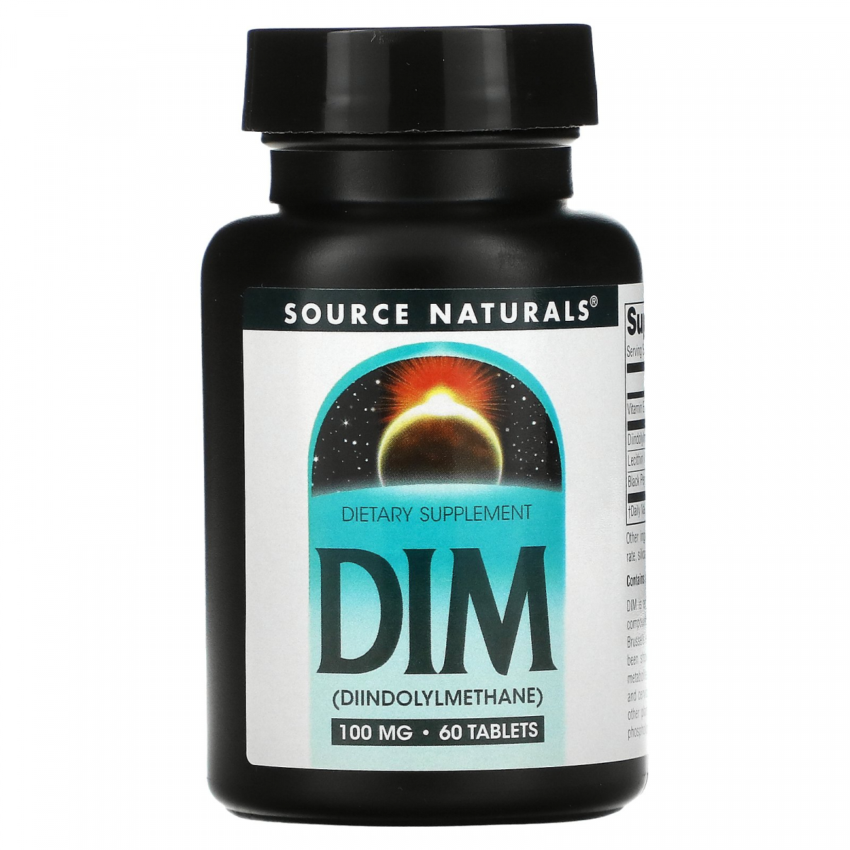 

ДИМ, (Дииндолилметан), DIM (Diindolylmethane), Source Naturals, 100 мг, 60 таблеток