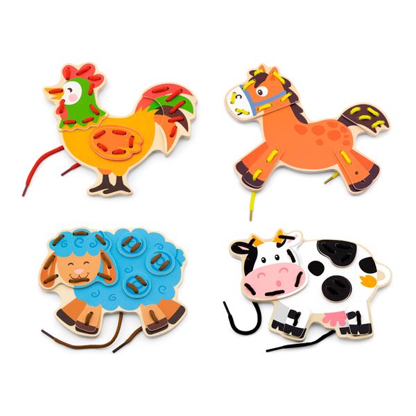

Дерев'яна шнурівка Viga Toys Фермерські звірята (51325)
