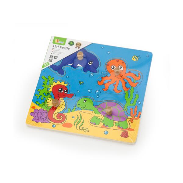 

Дерев'яна рамка-вкладиш Viga Toys Морські мешканці (59564)