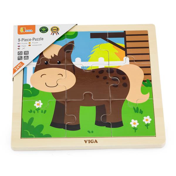 

Дерев'яний пазл Viga Toys Коник, 9 ел. (51439)