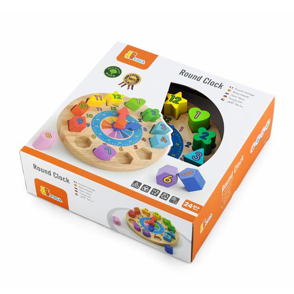 

Дерев'яний пазл-сортер Viga Toys Годинник (59235)