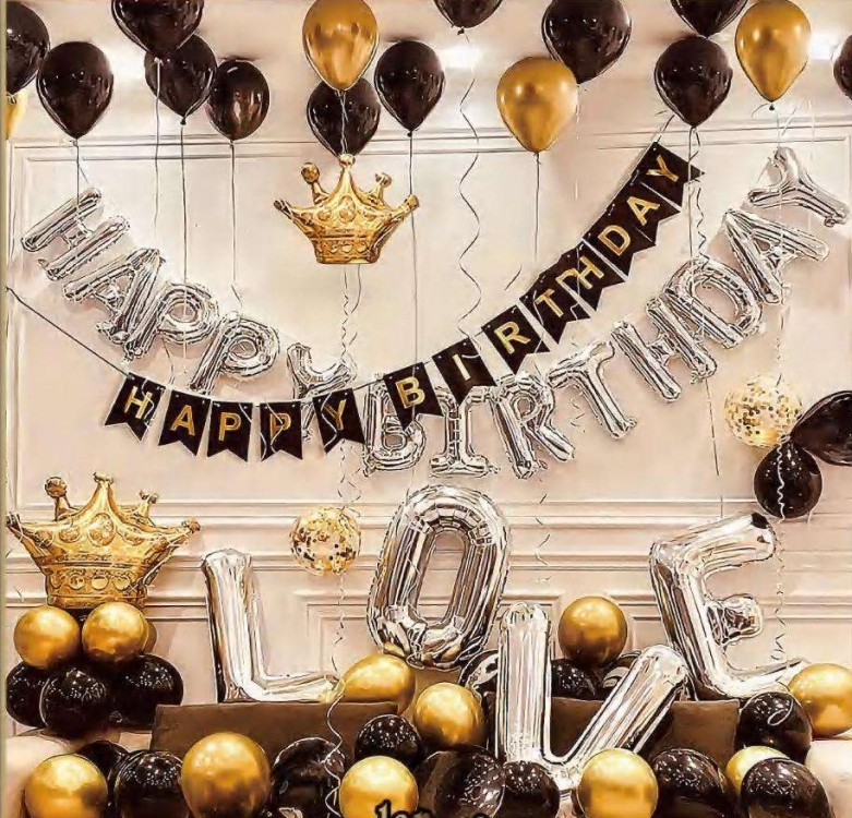 

Набор воздушных шаров для фото на день рождения Happy Birthday DTMA