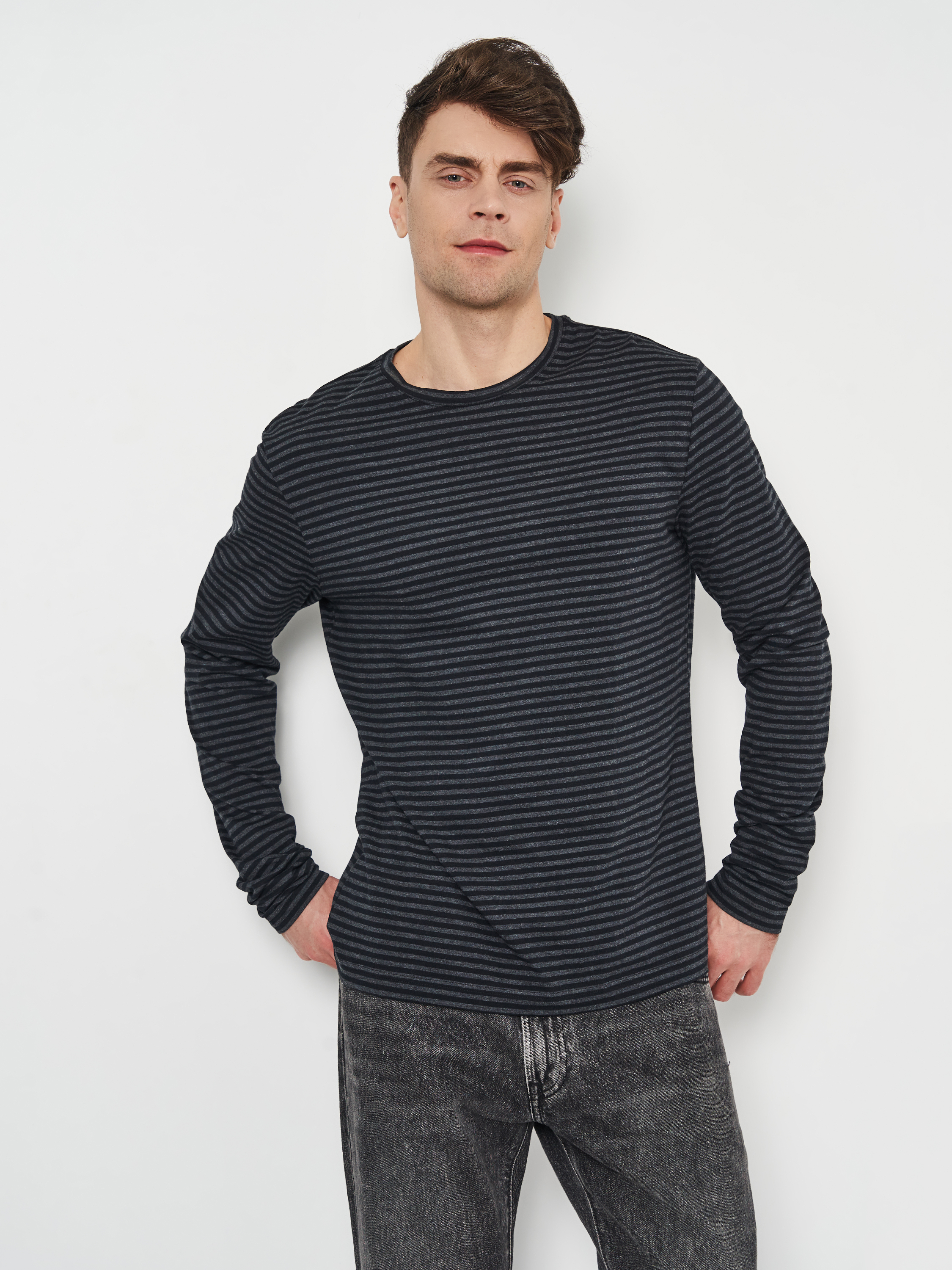 

Лонгслив H&M 12-0578626-001  Синий, Лонгслив H&M 12-0578626-001 XL Синий