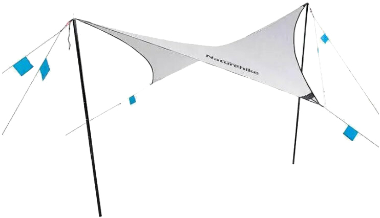 

Тент для кемпинга Naturehike Rhombus NH19TM003, 150D / Silver Coated, 402х268 см Серый (6927595738085)