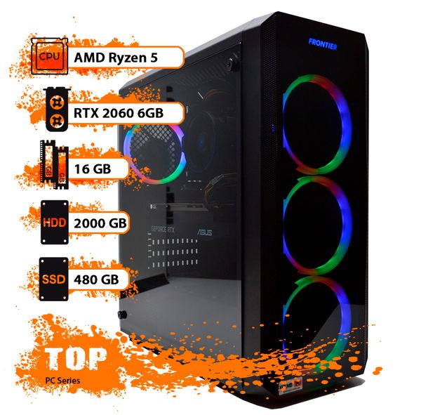 

Игровой компьютер GamePC TOP #92 Ryzen 5 5600x/16 GB/HDD 2 TB/SSD 480 GB/GeForce RTX 2060 6GB