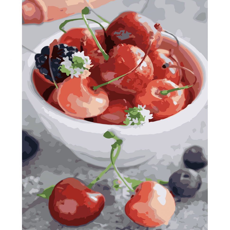 

Картина по номерам Вкусная черешня, 40х50 см