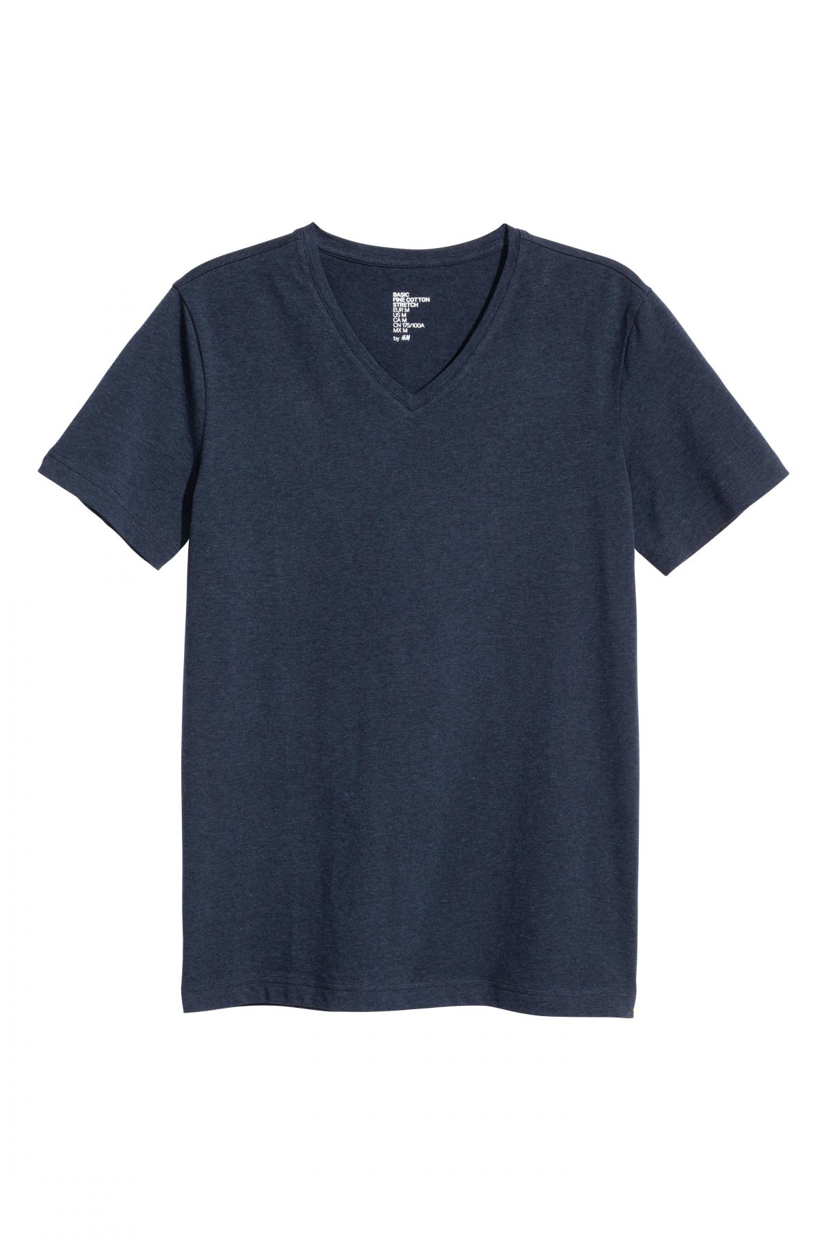 

Футболка Slim fit H&  Синяя, Футболка Slim fit H&M m Синяя
