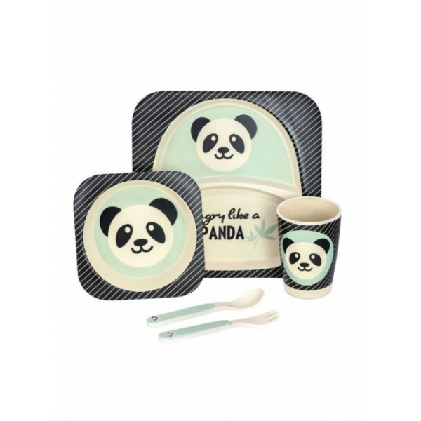 

Набор детской посуды из бамбука Bamboo Fibre kids set 5 в 1 Панда