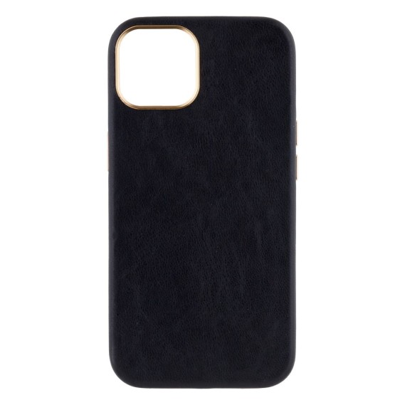 

Чехол Leather Case Gold Buttons для Apple iPhone 13 (Черный)