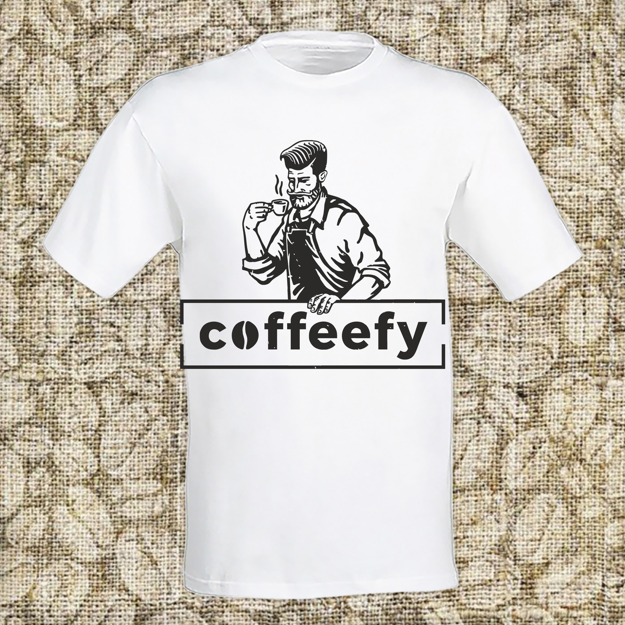 

Мужская футболка с принтом "Coffeefy" Push IT S, Белый