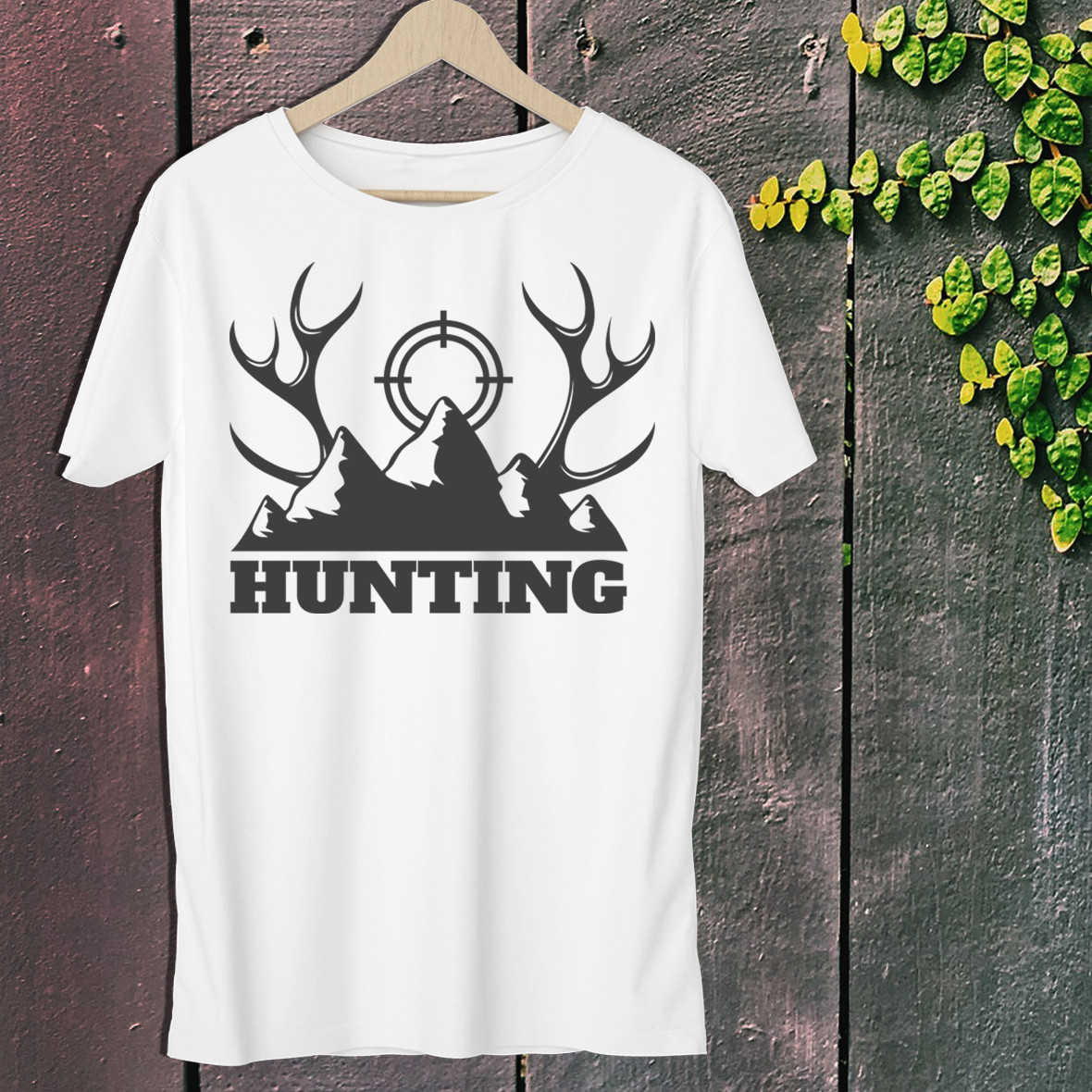 

Мужская футболка для охотника с принтом "Hunting" 3 Push IT XXL, Белый