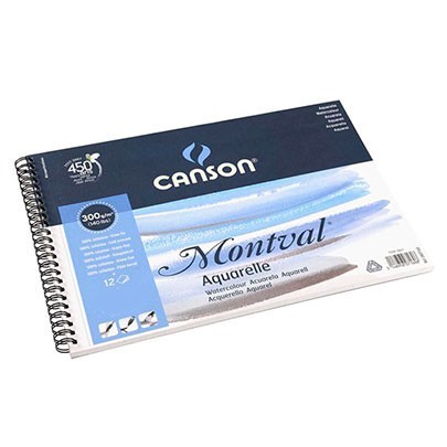 

Альбом бумаги на спирали для акварели Canson Montval, 300g, 37x46 см, 12л