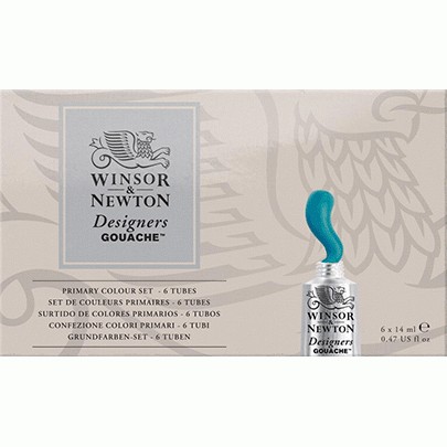 

Набор гуашевых красок Winsor & Newton, Designers Gouache, 6 цветов, 14мл