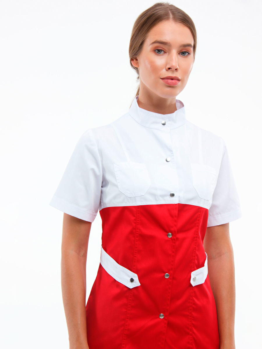

Медицинский костюм In White 12387  Белый/Красный, Медицинский костюм In White 12387 48 Белый/Красный