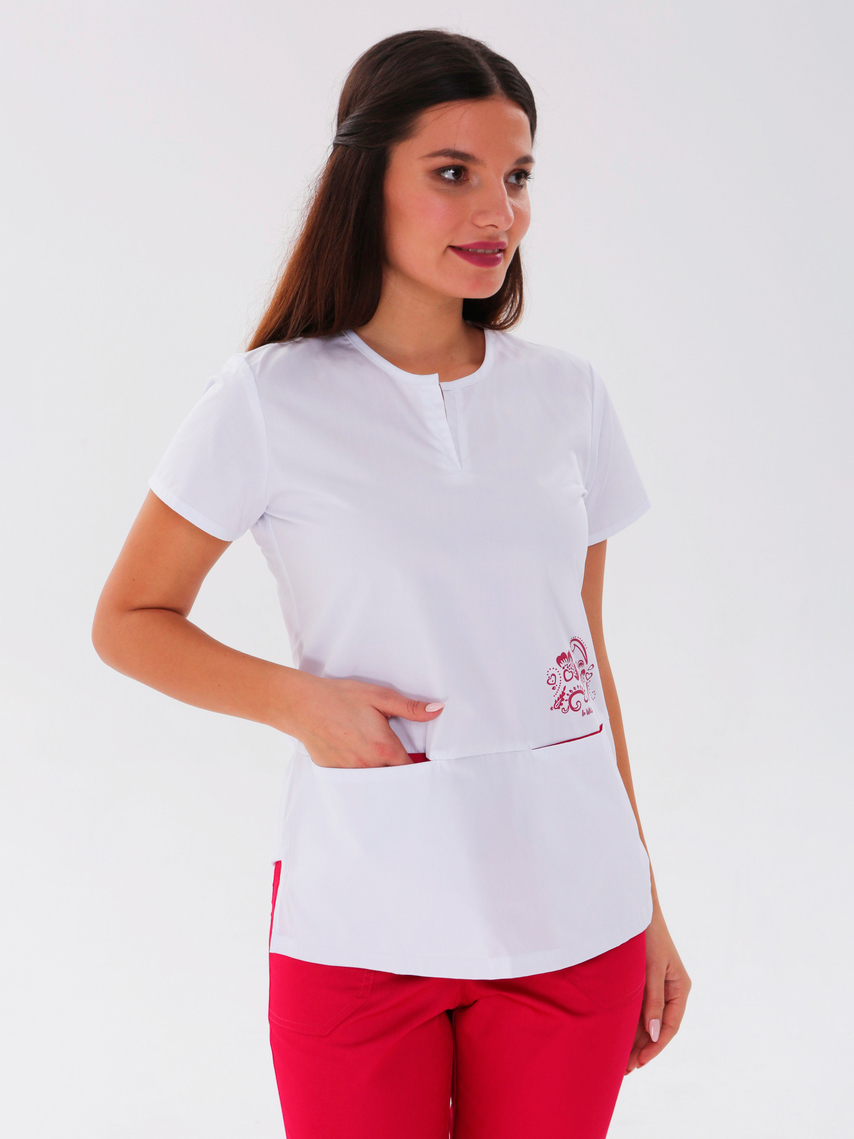 

Медицинский костюм In White 1881  Белый/Малина, Медицинский костюм In White 1881 40 Белый/Малина