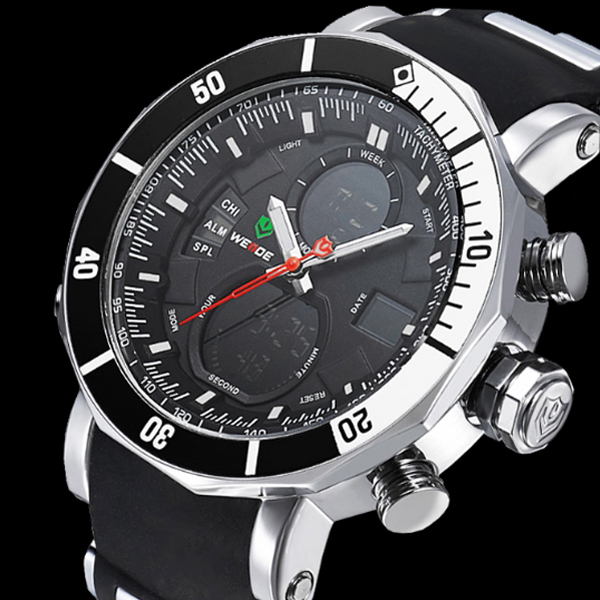 

Мужские спортивные кварцевые часы Weide Kasta Black 1239