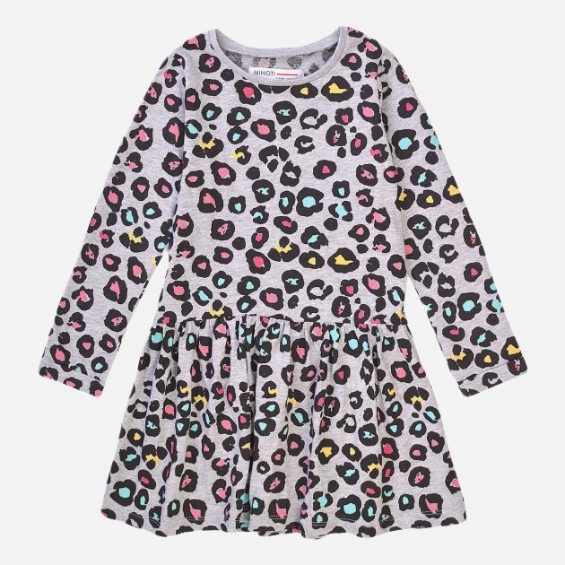 

Платье с длинными рукавами Minoti 8GKDRESS 116-122см Леопардовое