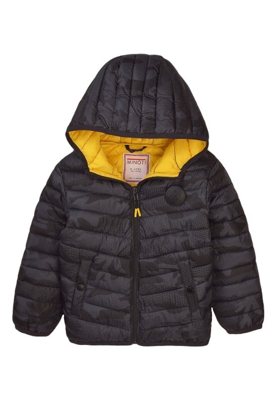 

Куртка для мальчика MINOTI 7BCOAT 128-134см Чёрная с жёлтым подкладом